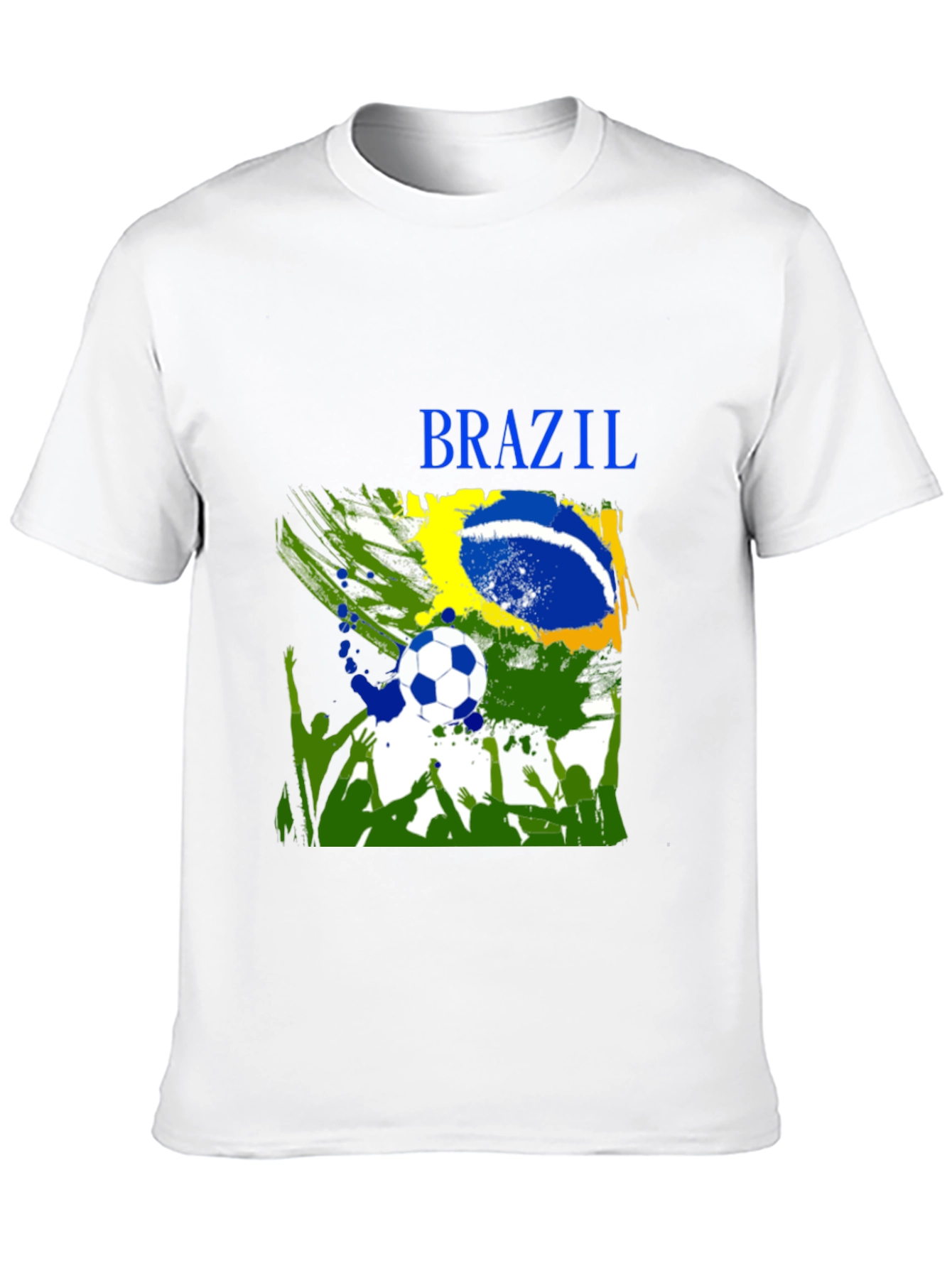 Brazil Soccer Fan T-Shirt - Black Cotton Tee