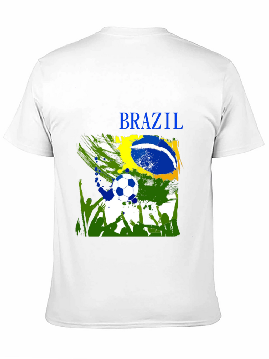Brazil Soccer Fan T-Shirt - Black Cotton Tee