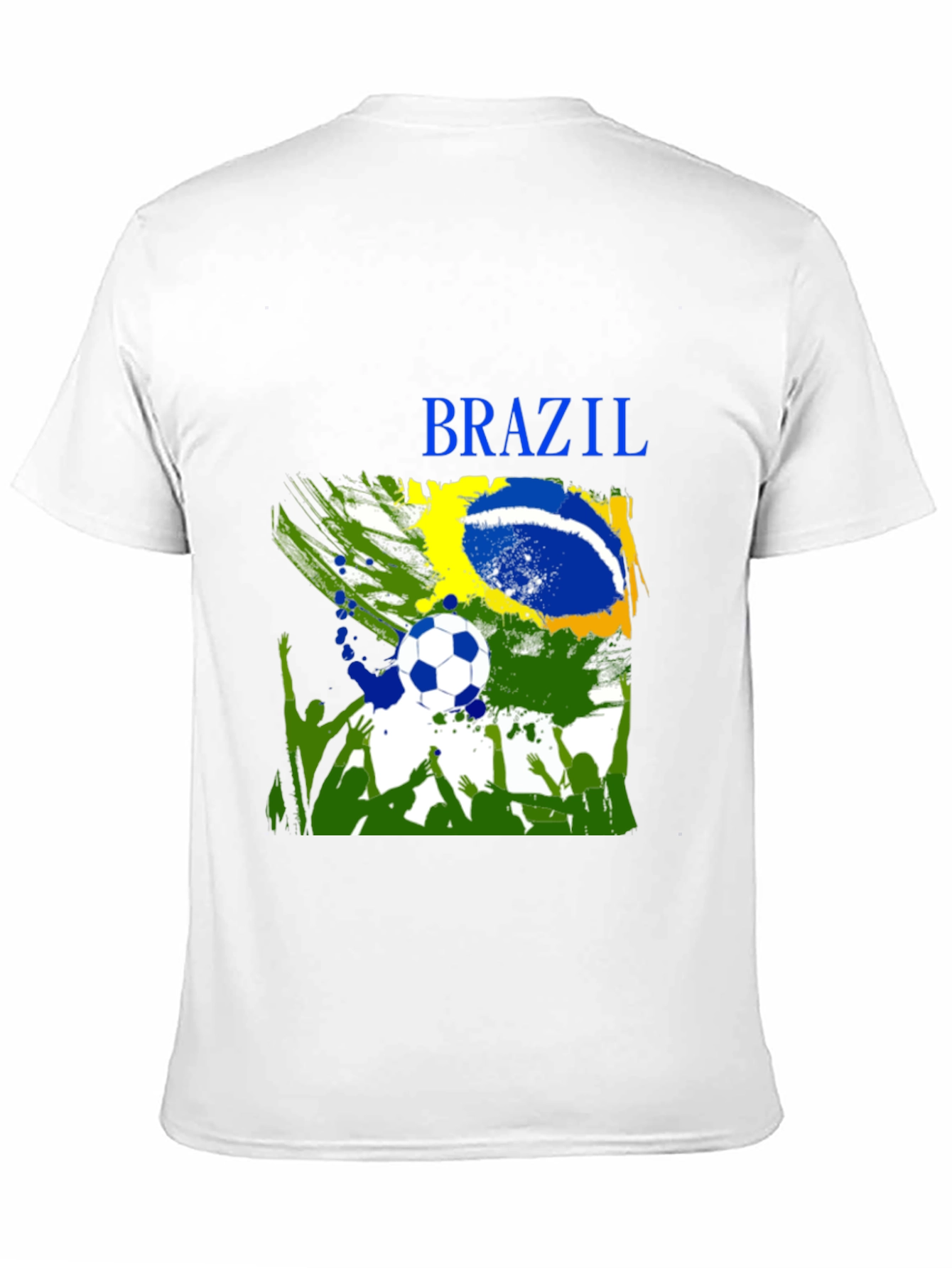 Brazil Soccer Fan T-Shirt - Black Cotton Tee