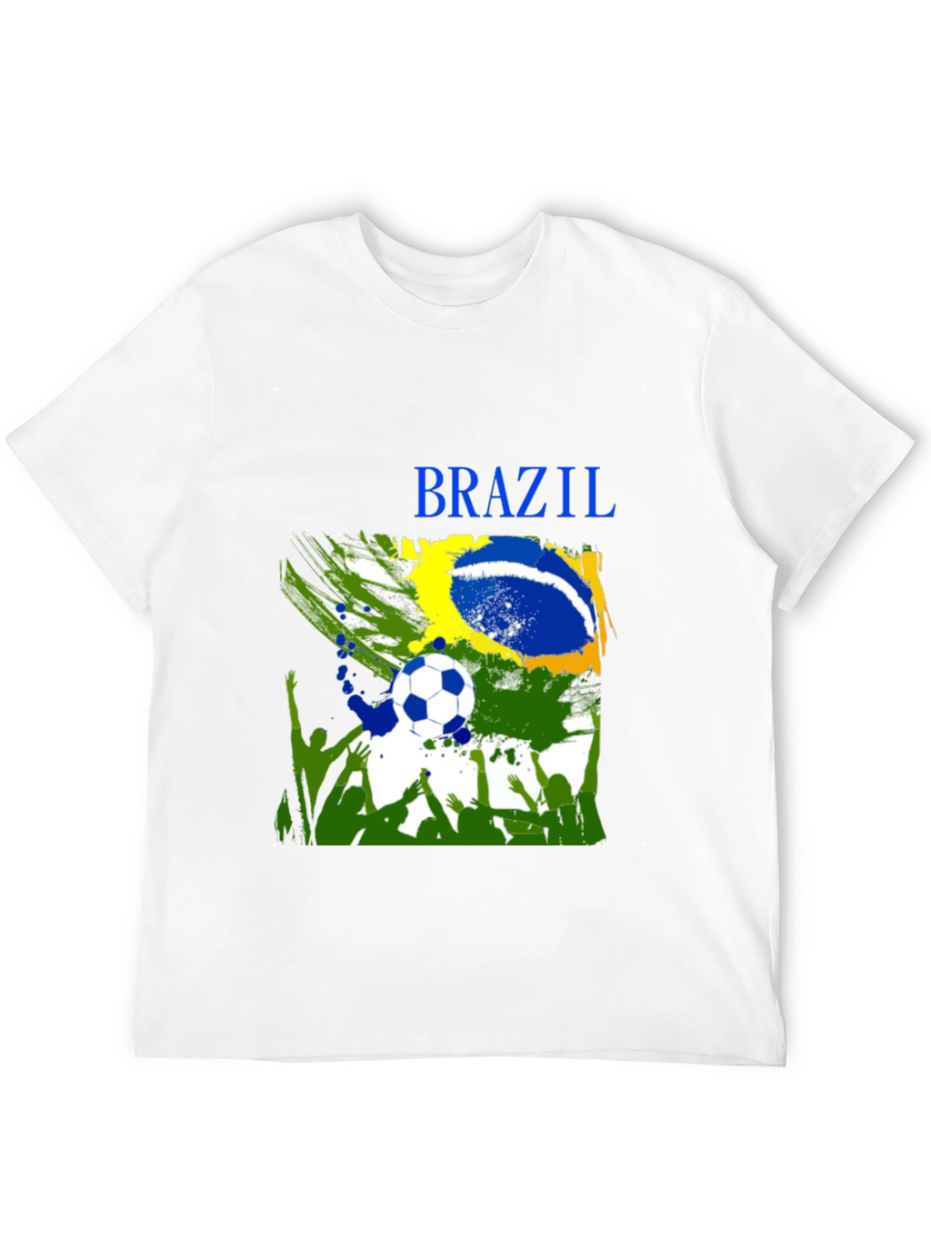 Brazil Soccer Fan T-Shirt - Black Cotton Tee