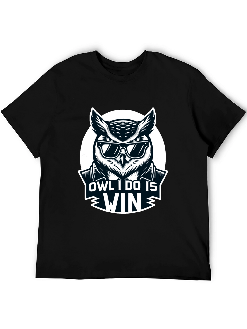 Owl I Do Is Win Black T-Shirt