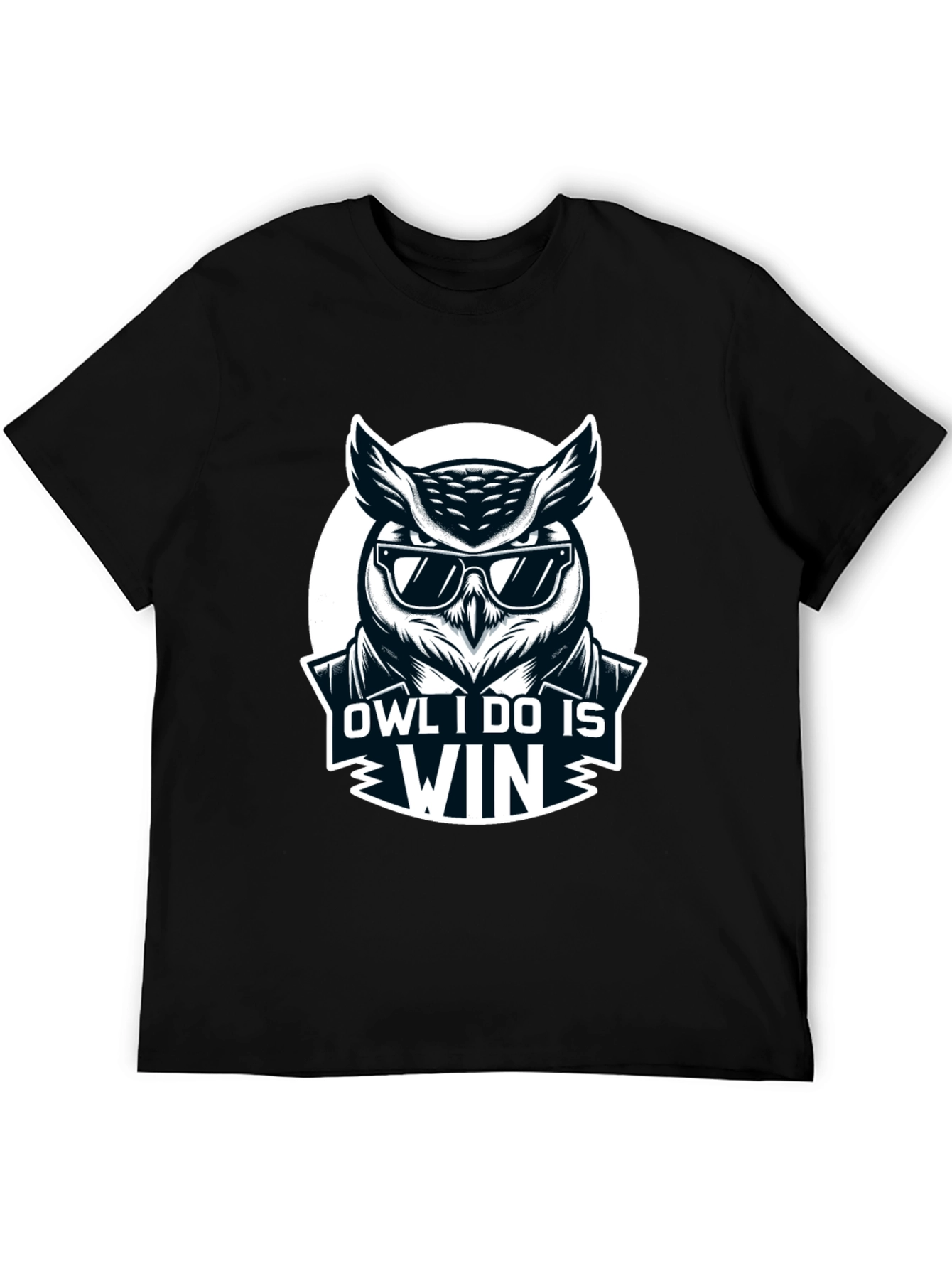 Owl I Do Is Win Black T-Shirt