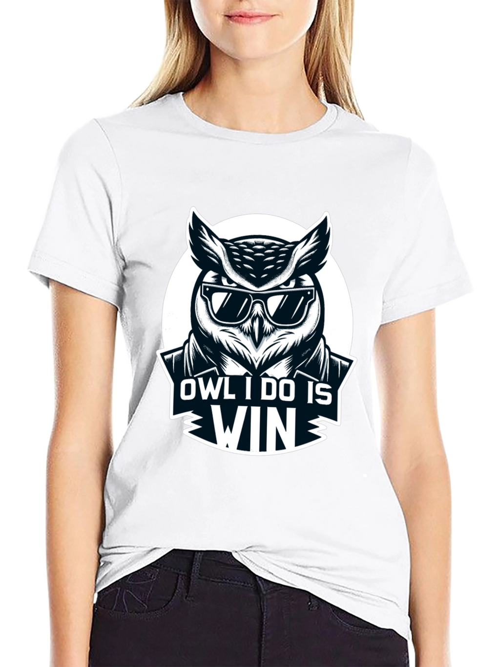 Owl I Do Is Win Black T-Shirt