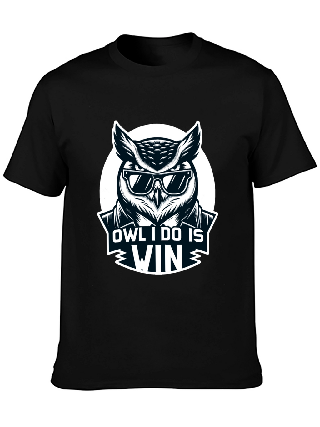 Owl I Do Is Win Black T-Shirt