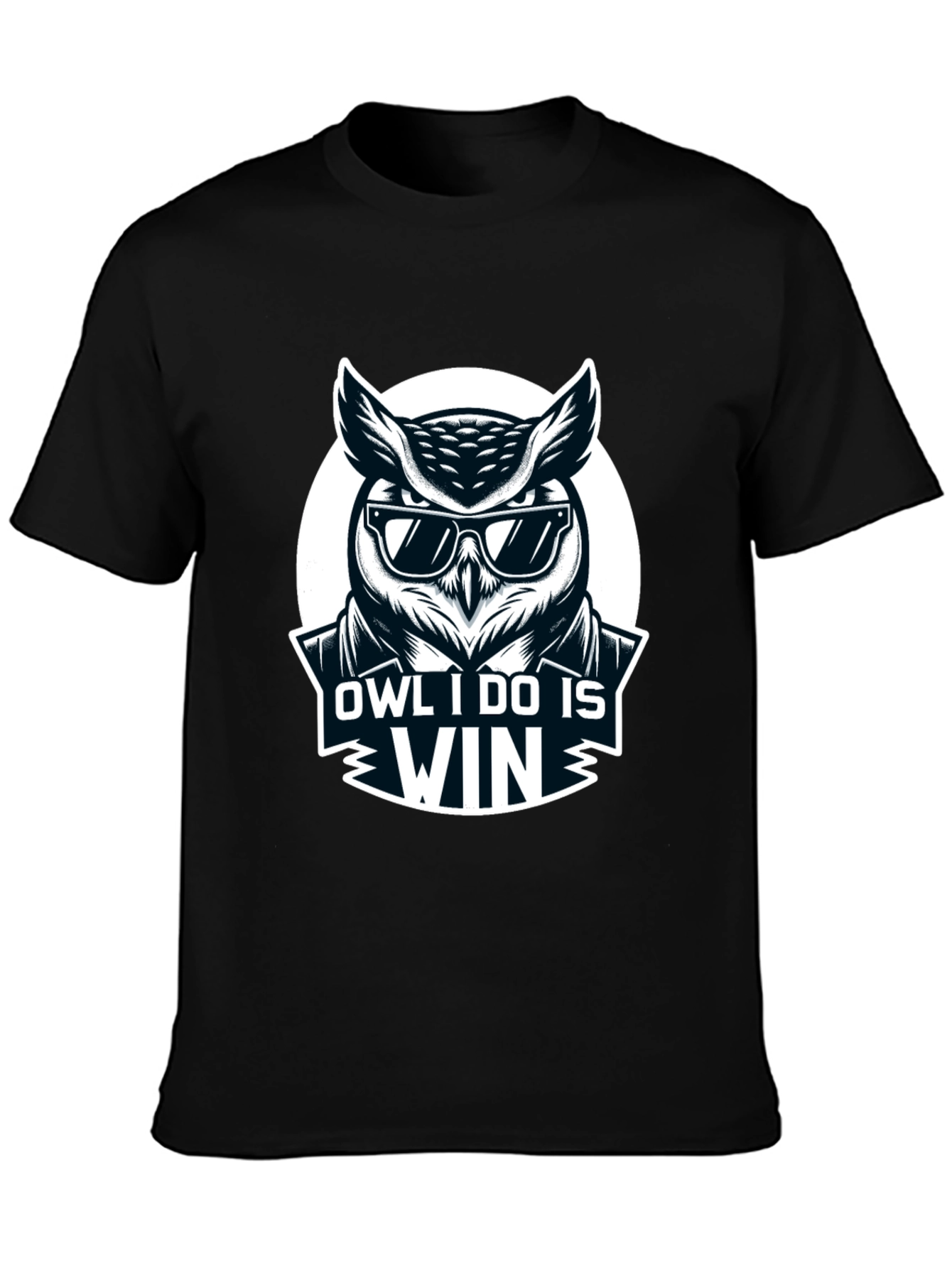 Owl I Do Is Win Black T-Shirt