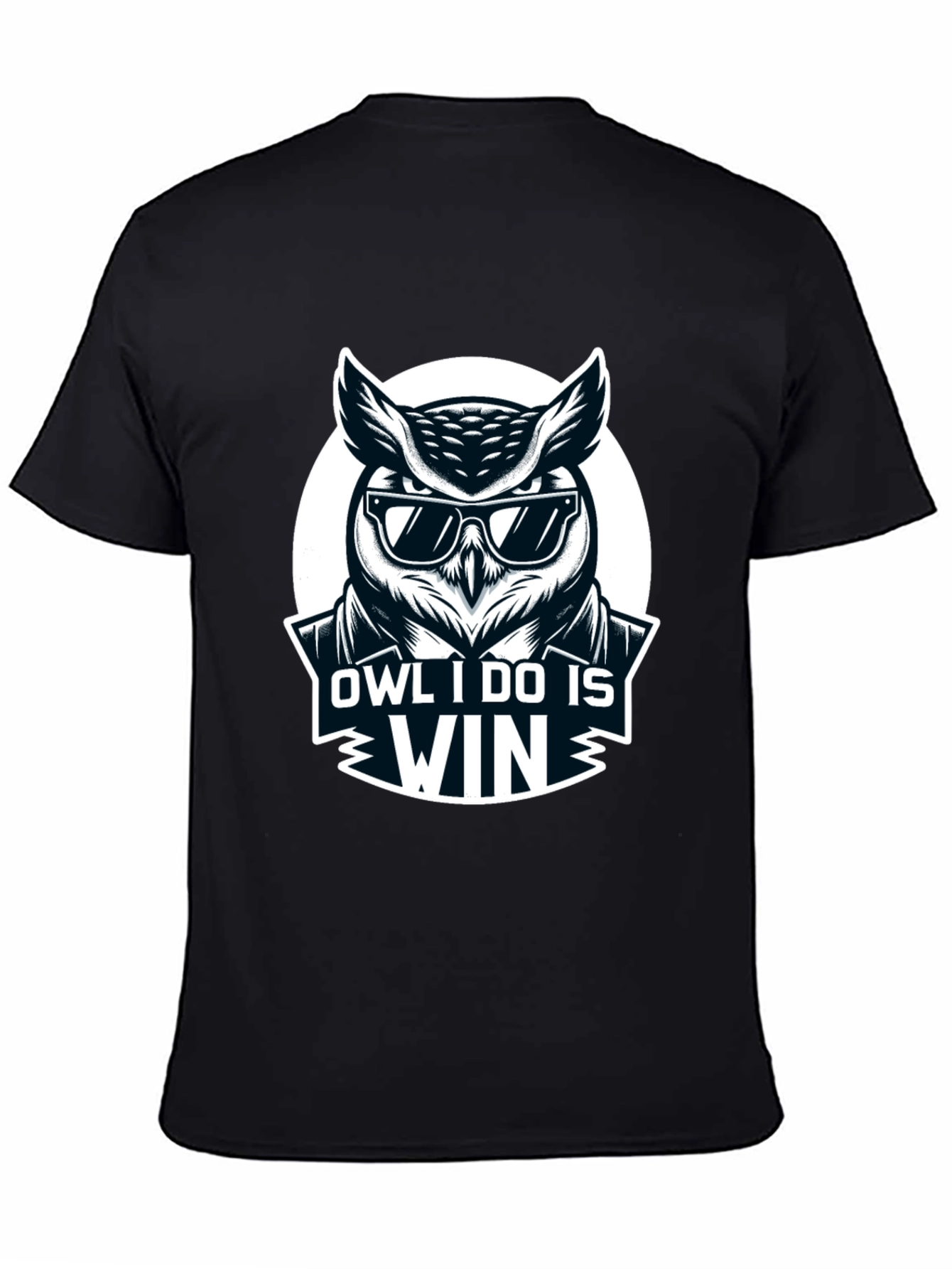 Owl I Do Is Win Black T-Shirt