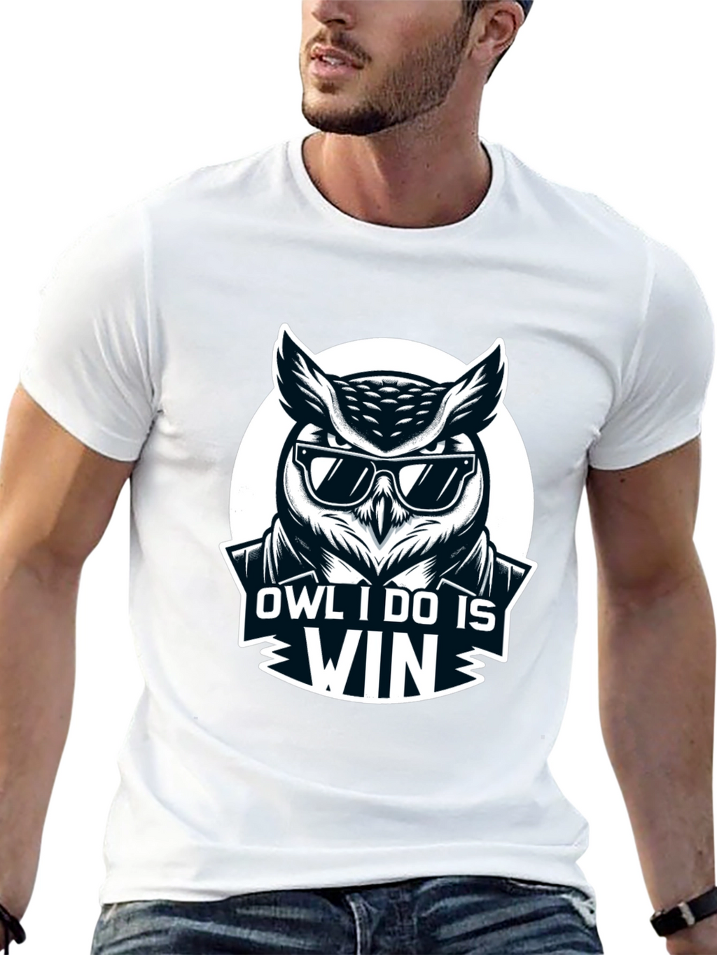 Owl I Do Is Win Black T-Shirt