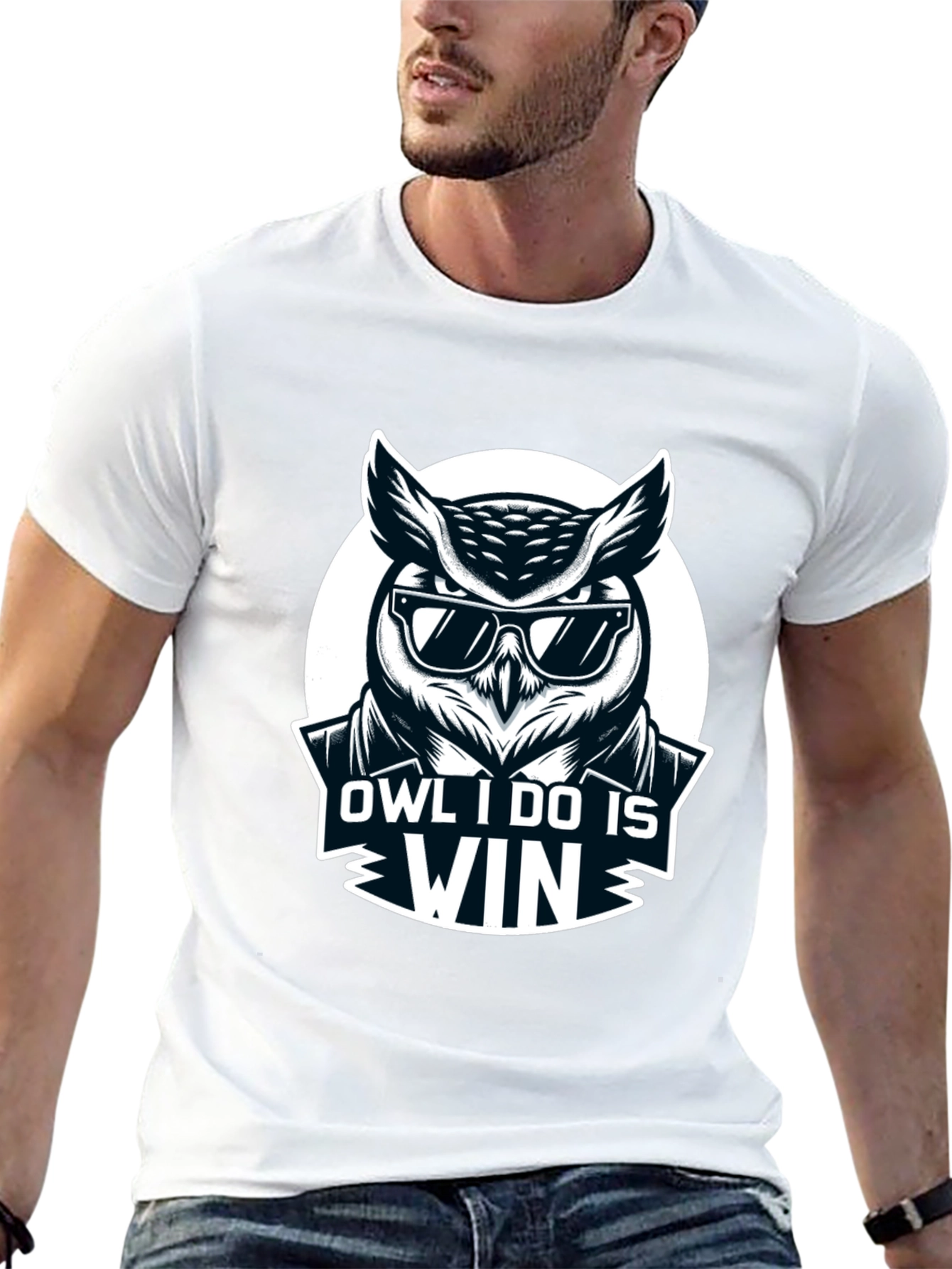 Owl I Do Is Win Black T-Shirt