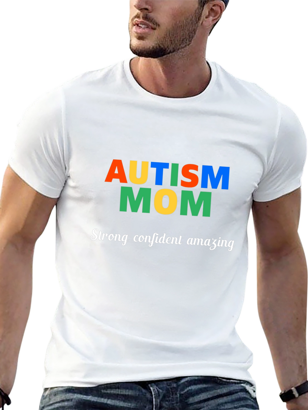 Autism Mom T-Shirt - Strong Confident Amazing