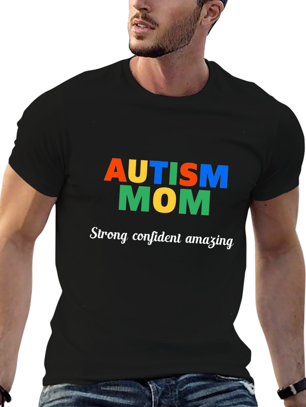 Autism Mom T-Shirt - Strong Confident Amazing