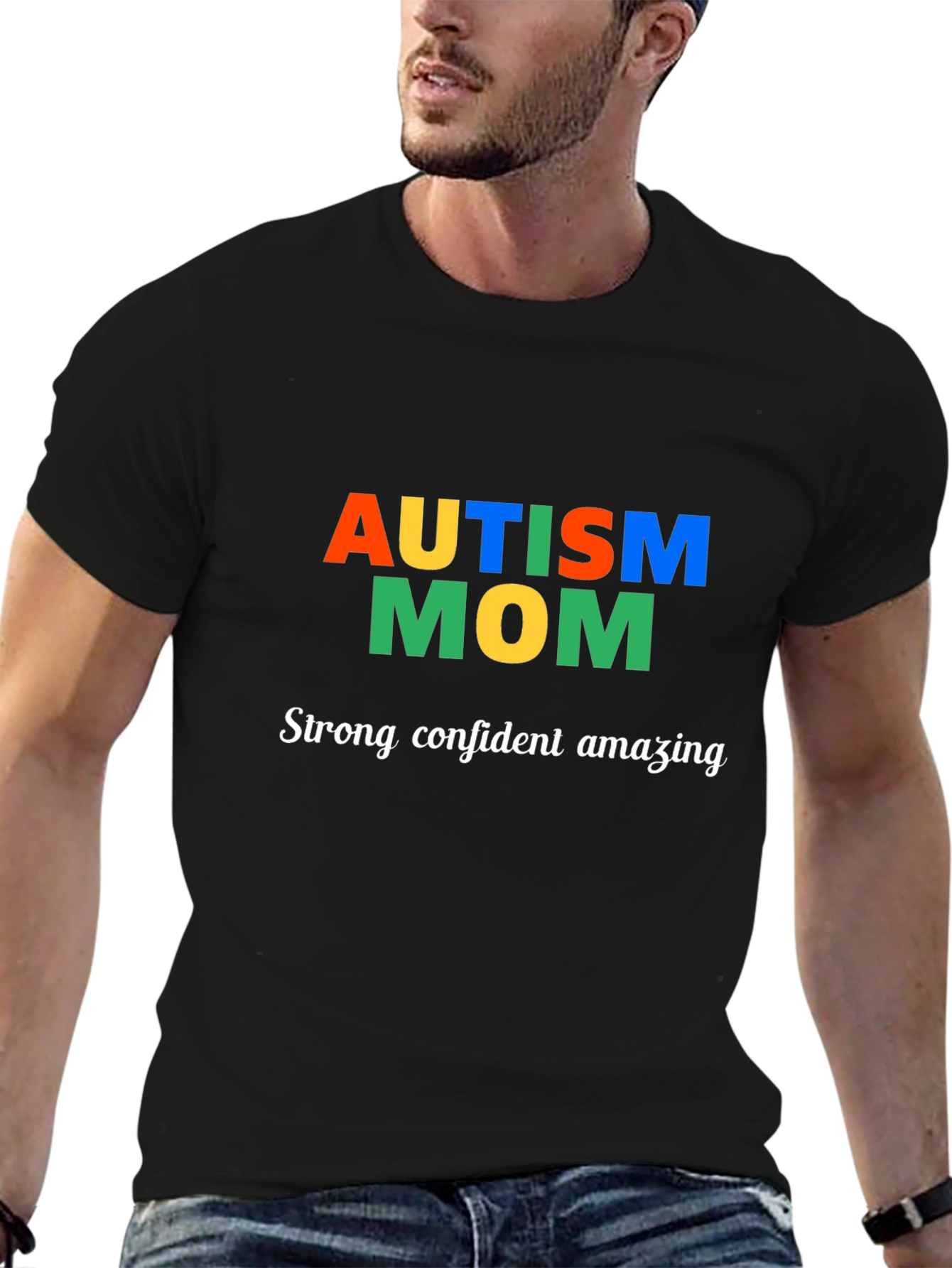 Autism Mom T-Shirt - Strong Confident Amazing