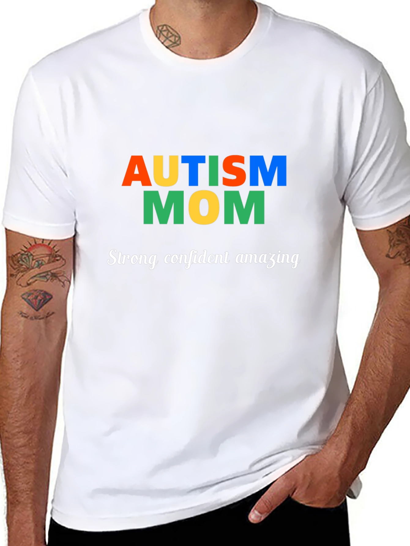Autism Mom T-Shirt - Strong Confident Amazing