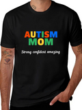 Autism Mom T-Shirt - Strong Confident Amazing
