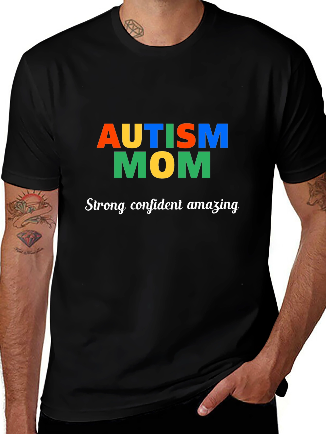 Autism Mom T-Shirt - Strong Confident Amazing