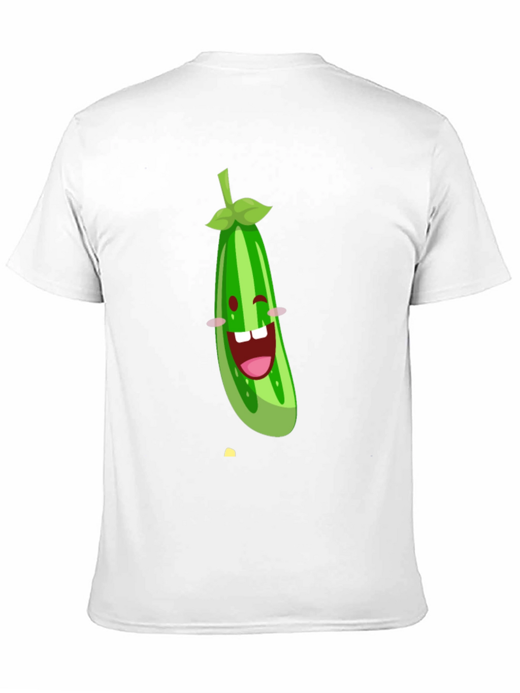 Funny Cucumber Graphic Black T-Shirt