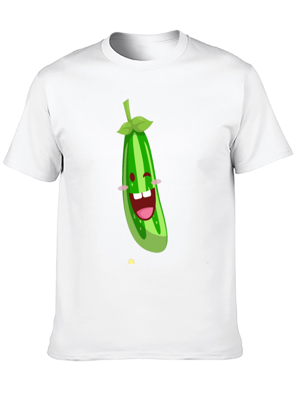 Funny Cucumber Graphic Black T-Shirt