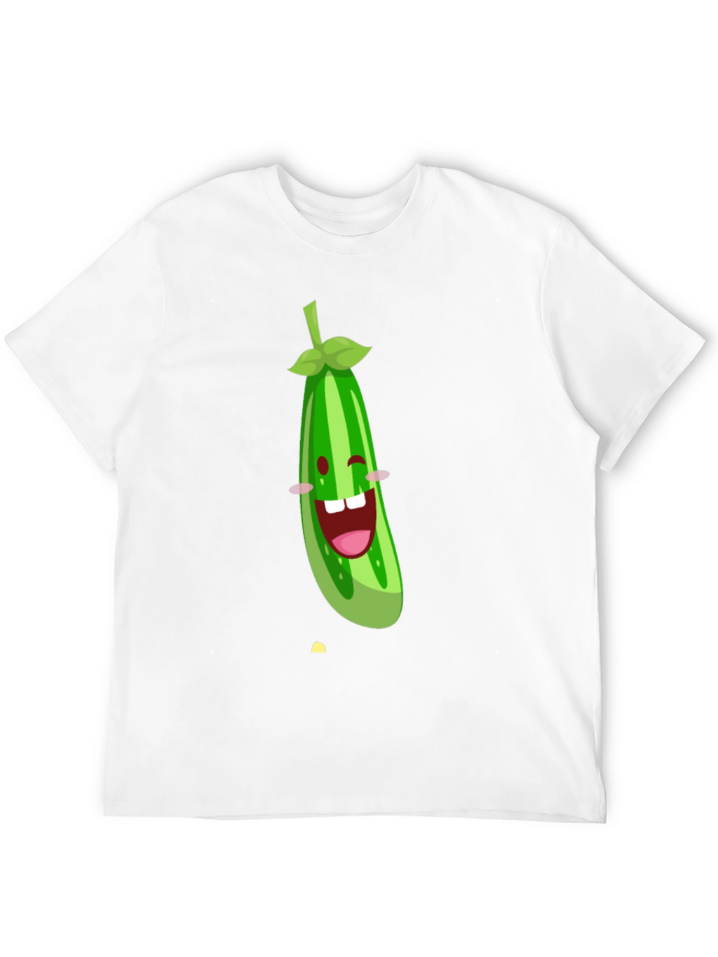 Funny Cucumber Graphic Black T-Shirt