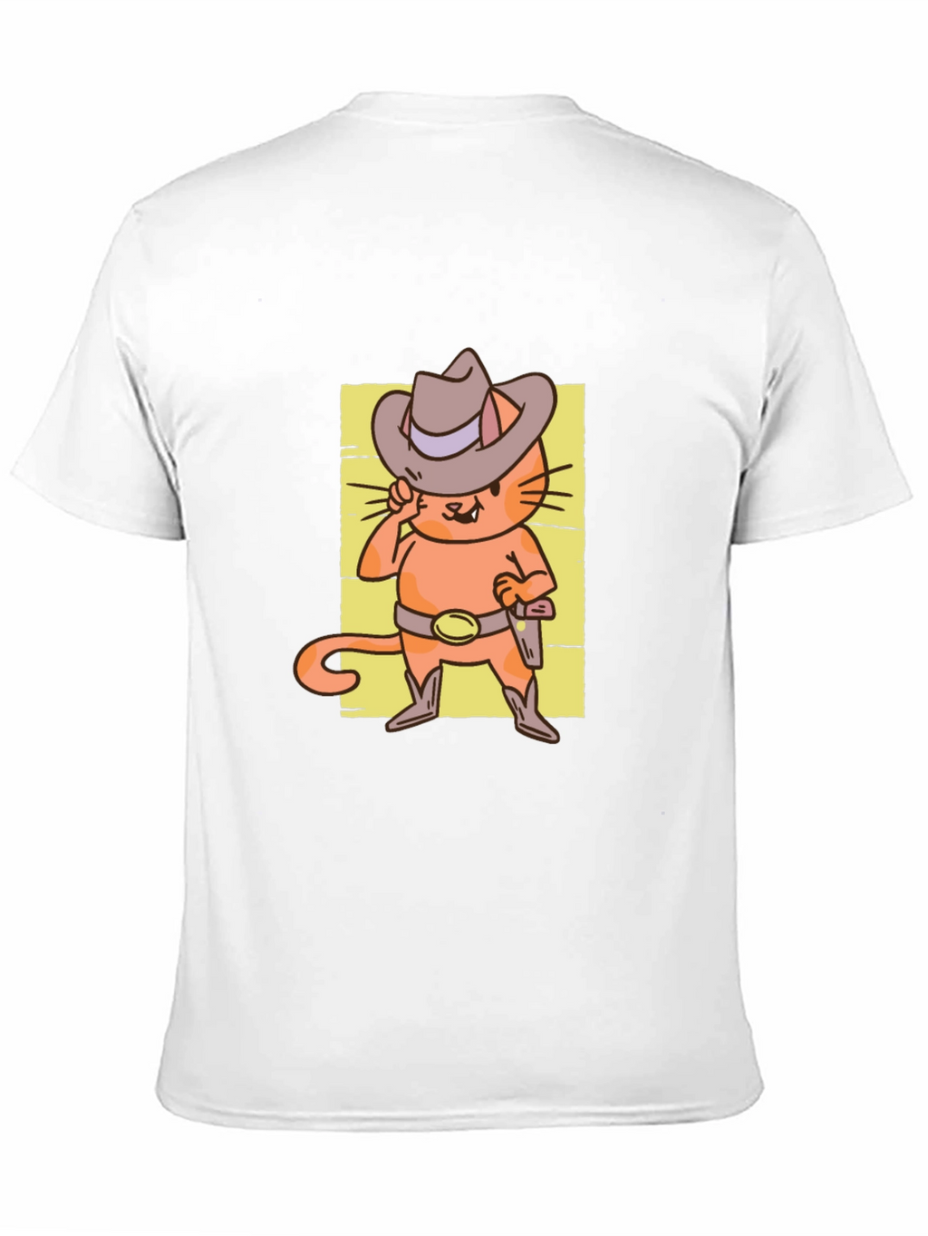 Cat Cowboy T-Shirt - Western Style Cartoon Graphic Tee