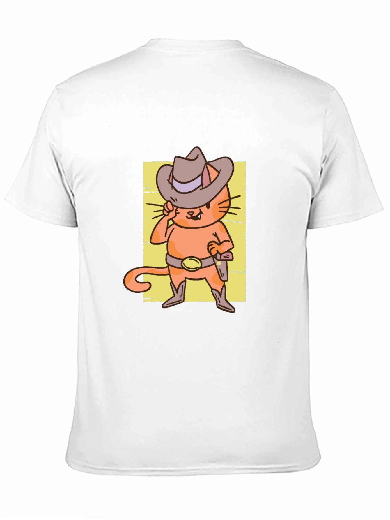 Cat Cowboy T-Shirt - Western Style Cartoon Graphic Tee