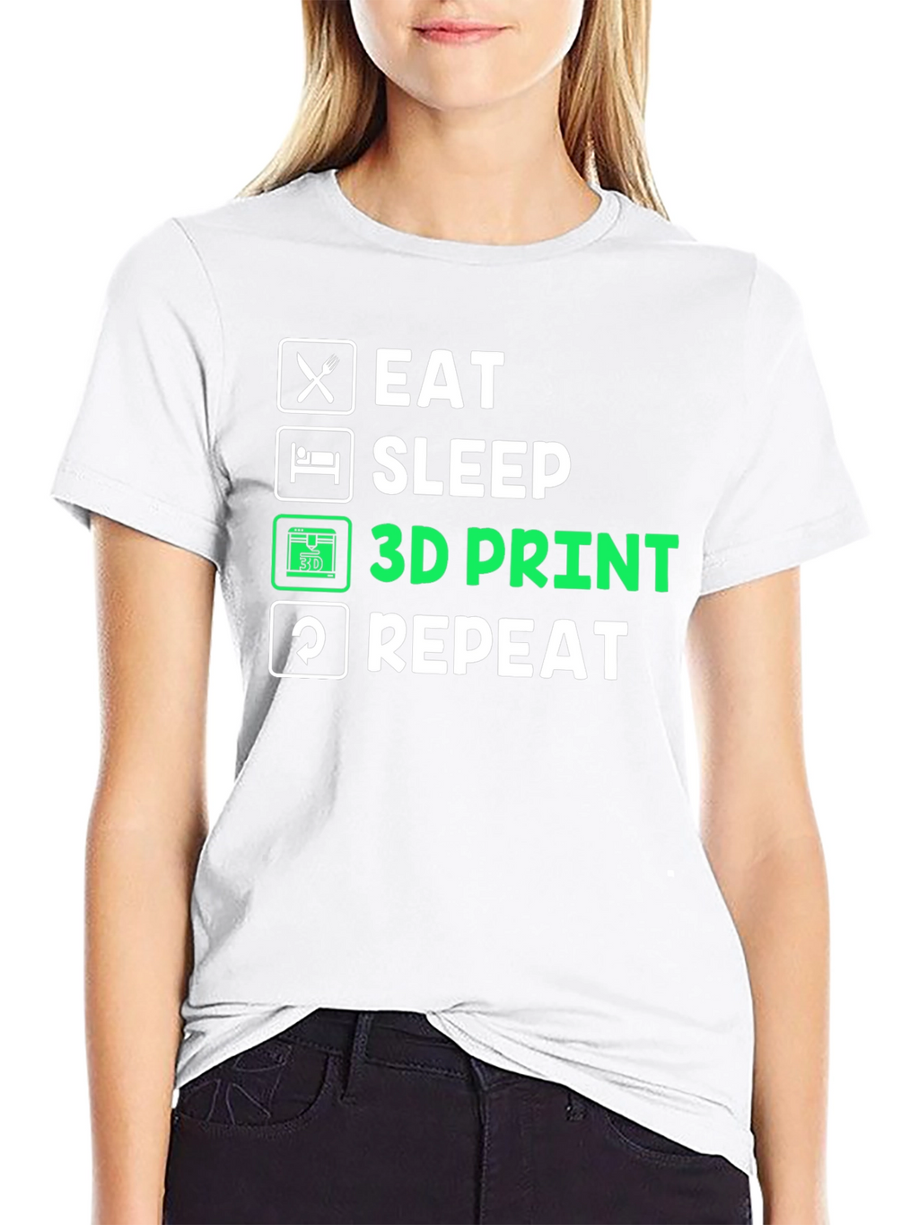 Eat Sleep 3D Print Repeat T-Shirt