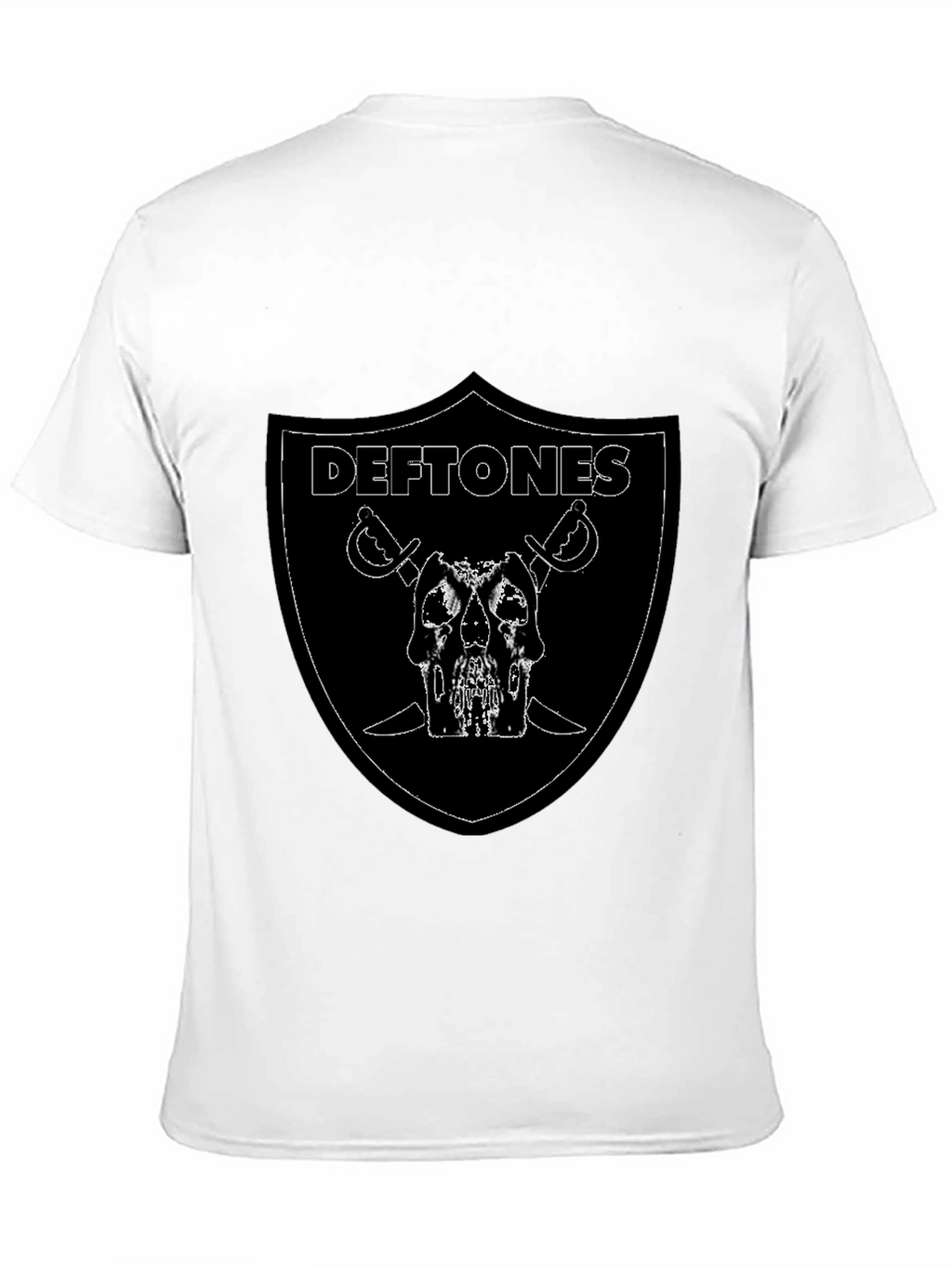 Deftones Raiders Style Graphic T-Shirt - Black
