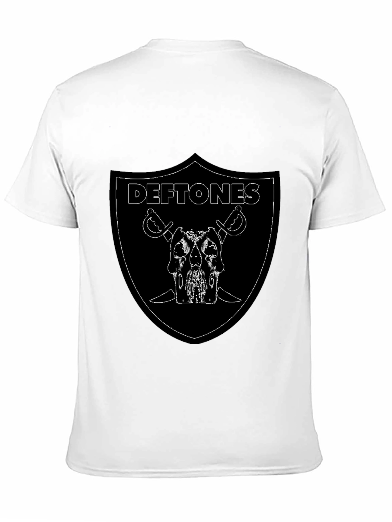 Deftones Raiders Style Graphic T-Shirt - Black