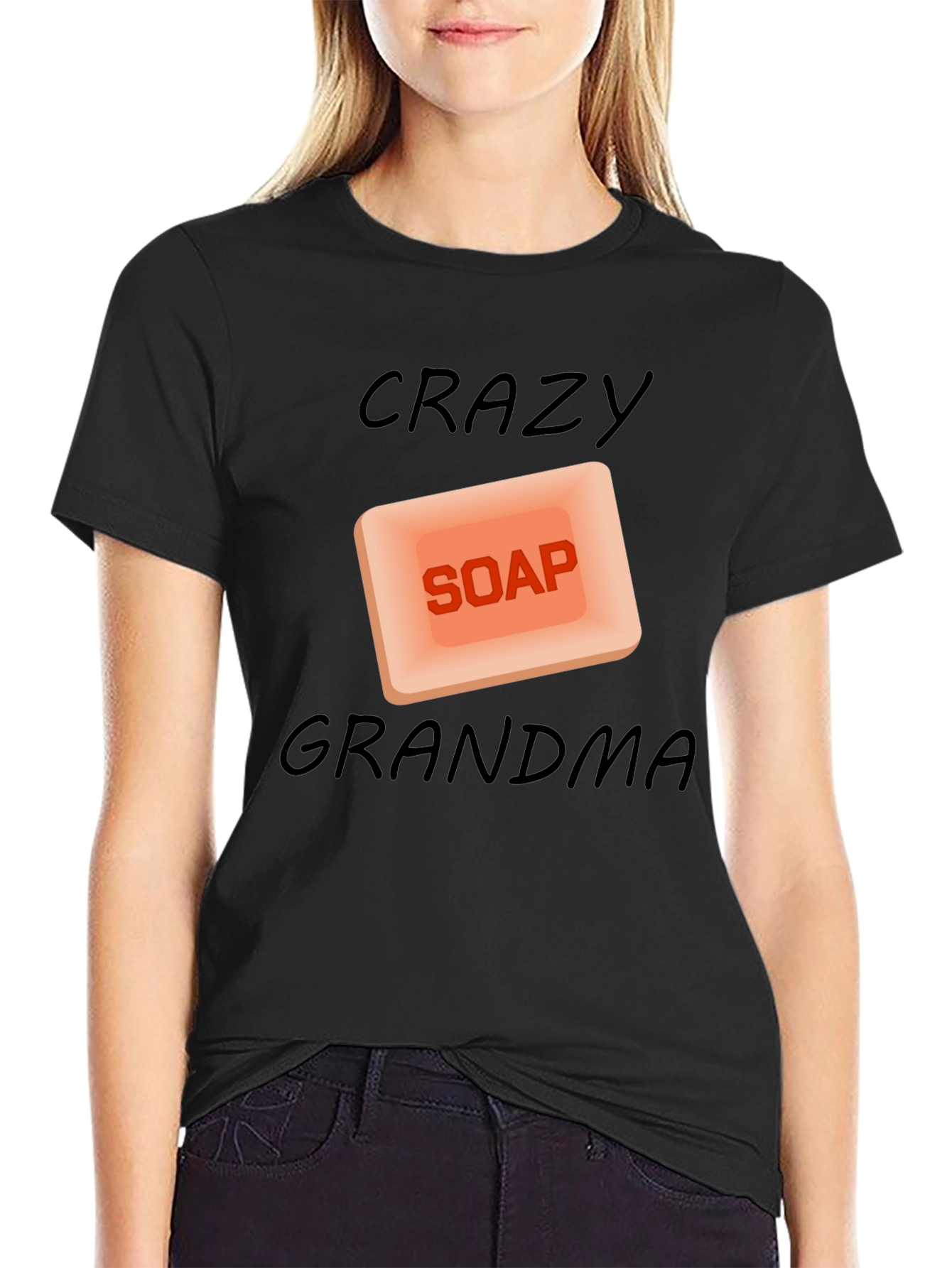 Crazy Soap Grandma Black T-Shirt