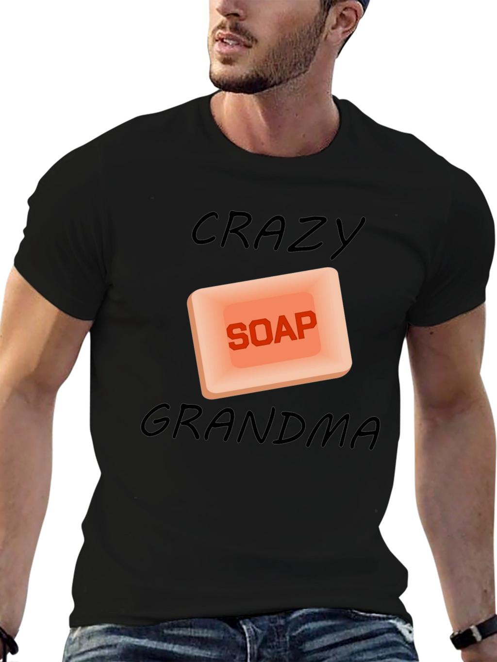 Crazy Soap Grandma Black T-Shirt