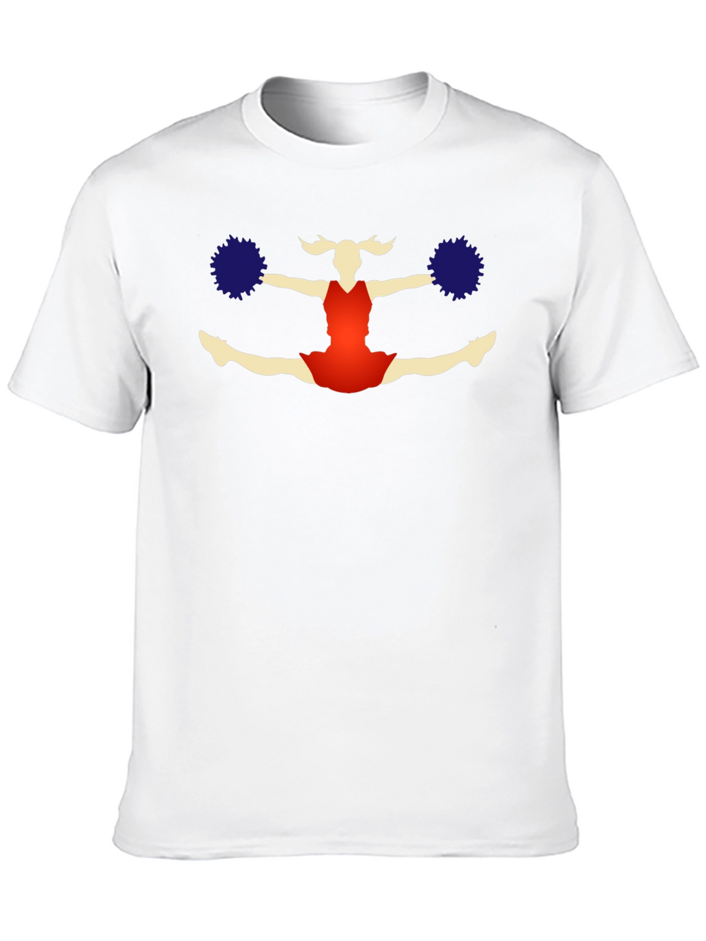 Cheerleader Graphic T-Shirt - Black Cotton Tee