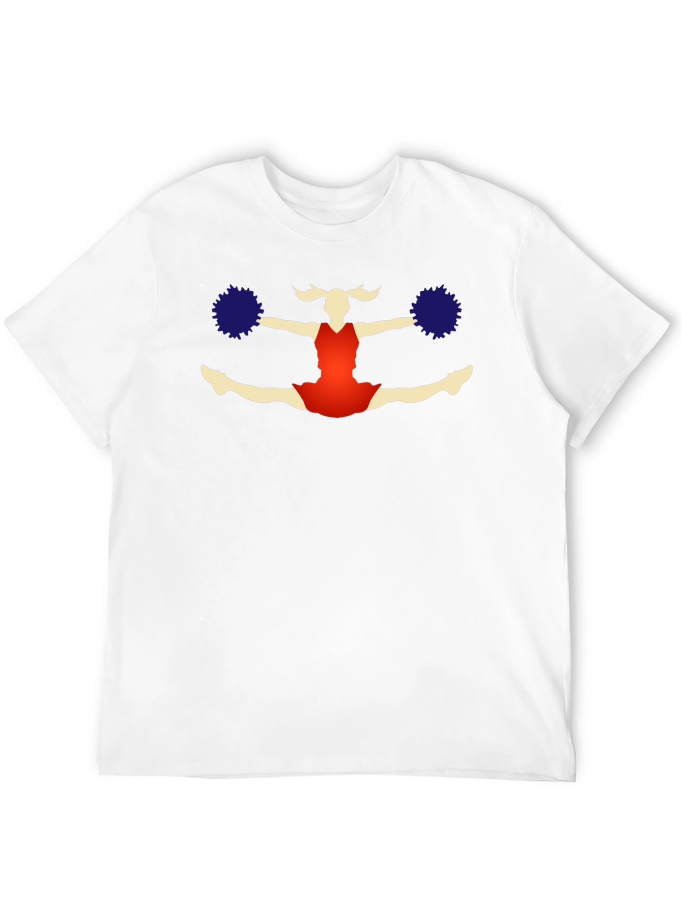 Cheerleader Graphic T-Shirt - Black Cotton Tee