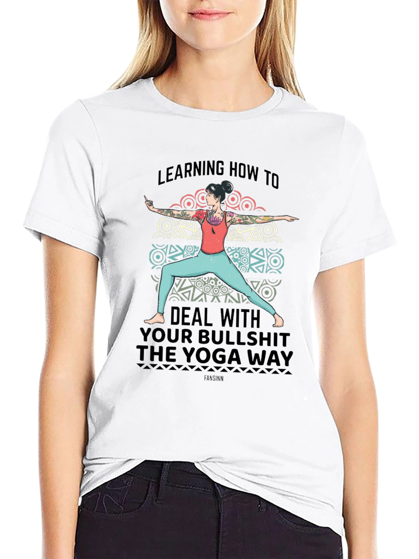 Yoga Way Graphic Tee - Deal with Bullshit