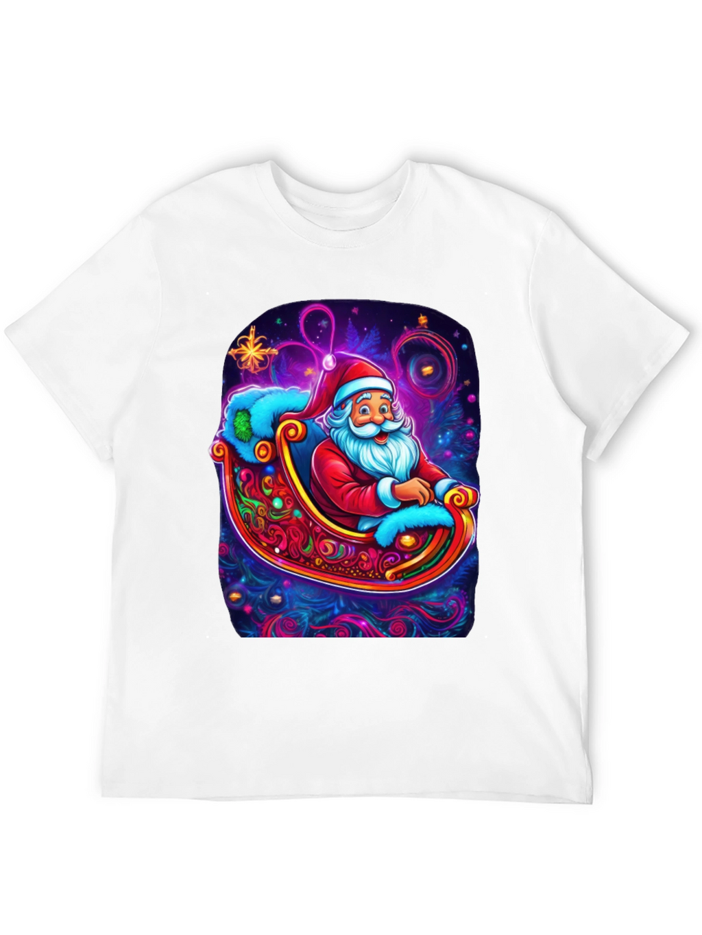 Santa Sleigh Graphic Tee - Holiday Cheer