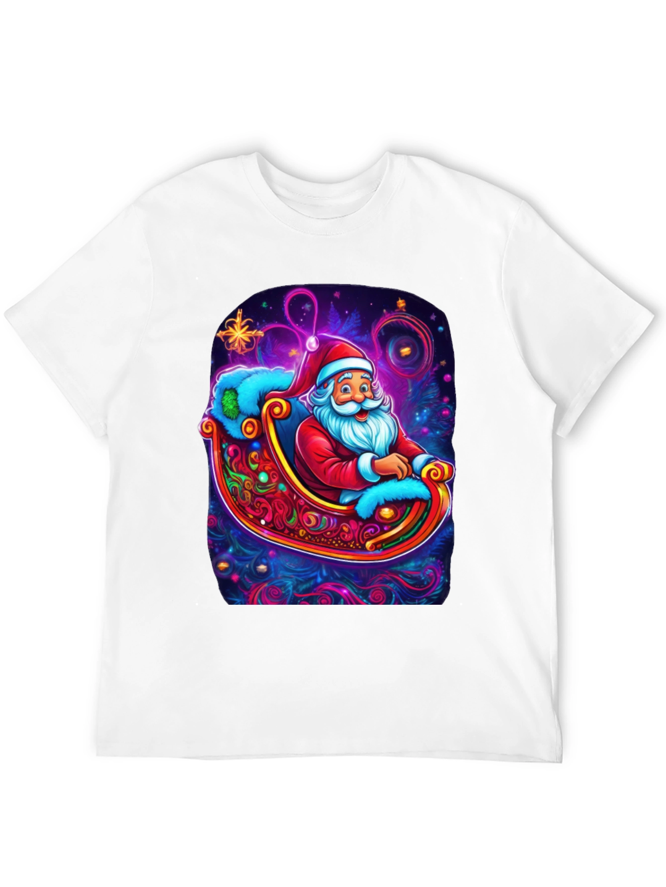 Santa Sleigh Graphic Tee - Holiday Cheer