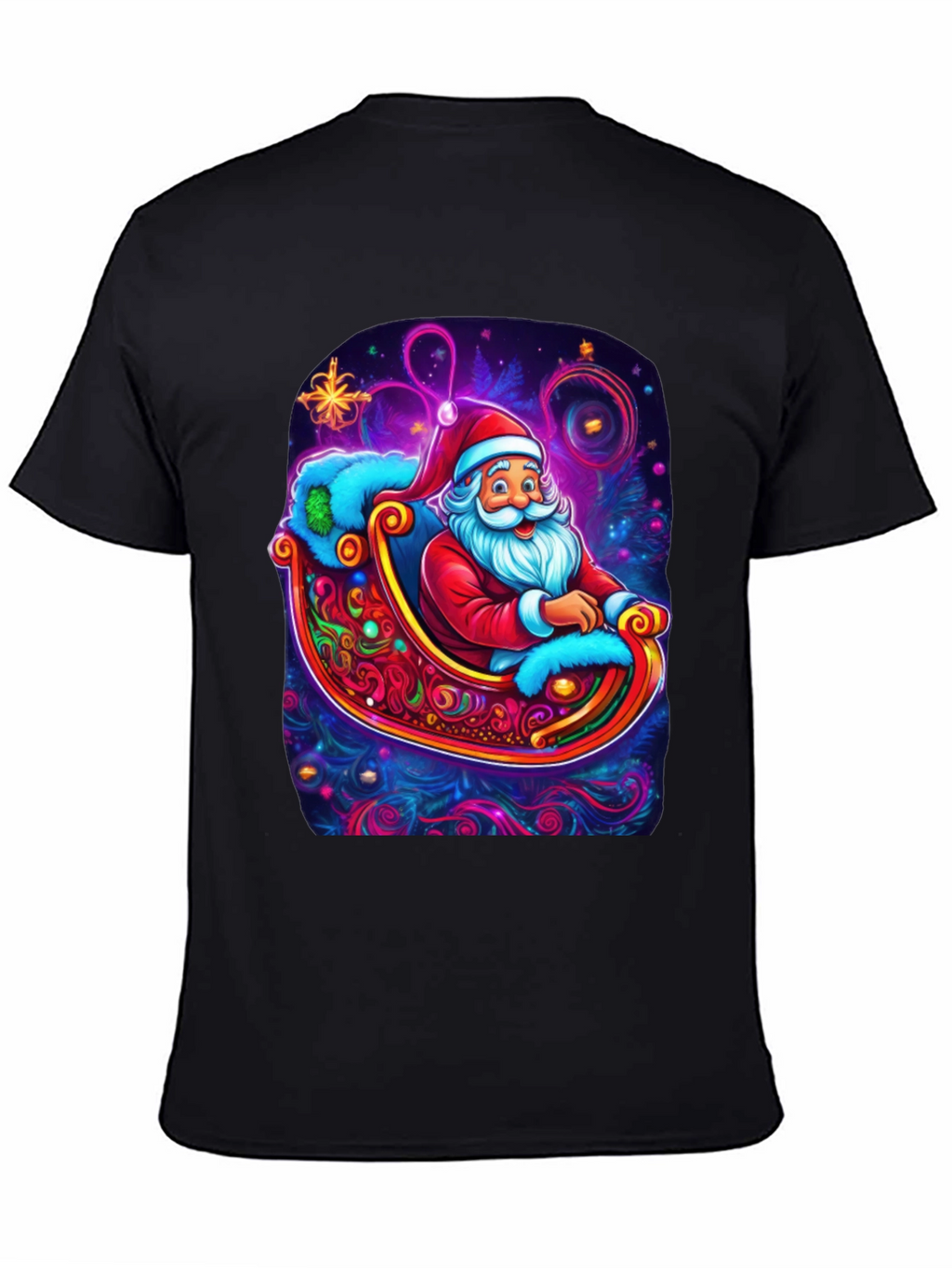 Santa Sleigh Graphic Tee - Holiday Cheer