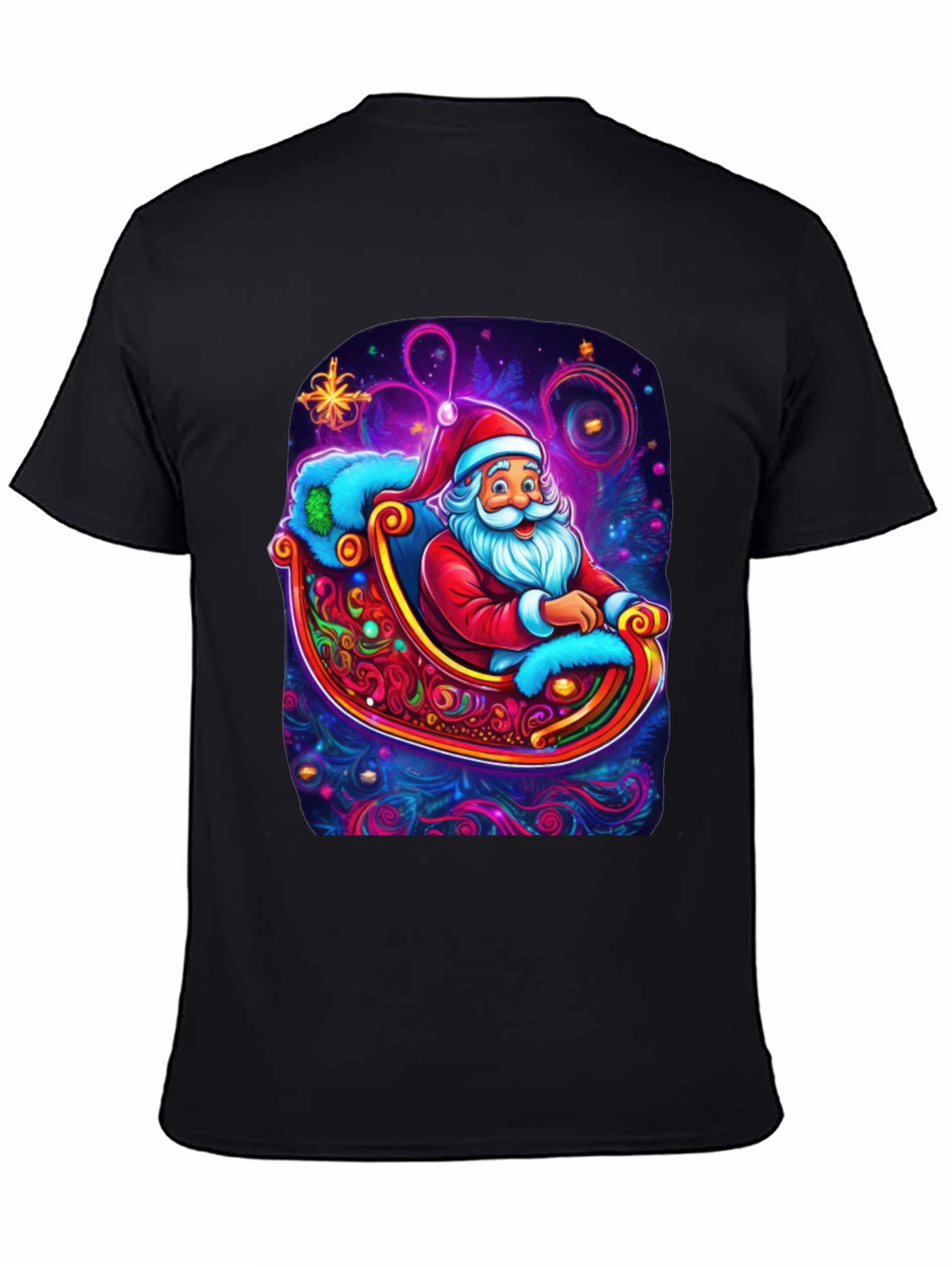 Santa Sleigh Graphic Tee - Holiday Cheer