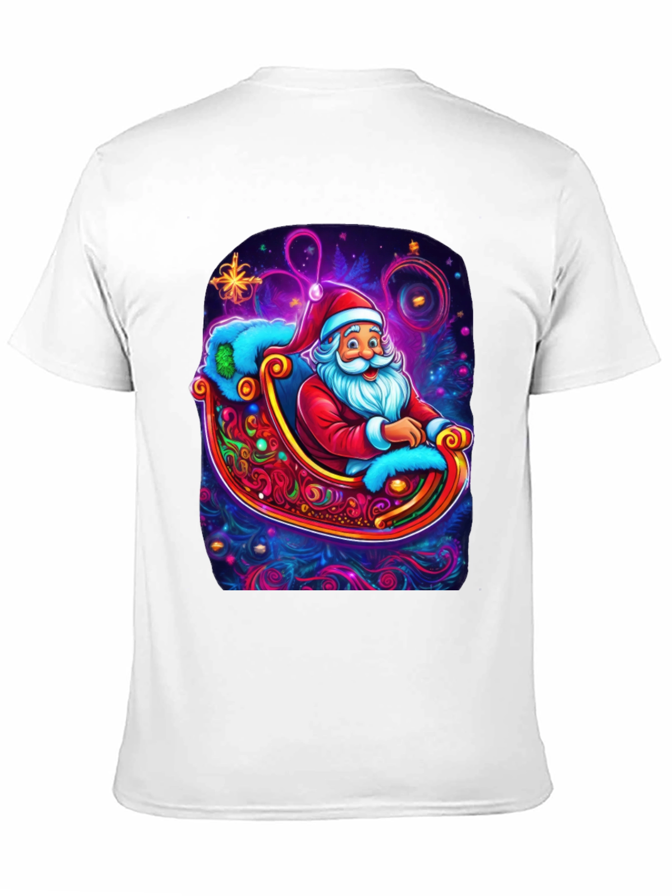 Santa Sleigh Graphic Tee - Holiday Cheer