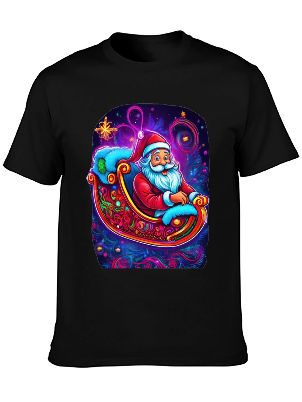Santa Sleigh Graphic Tee - Holiday Cheer