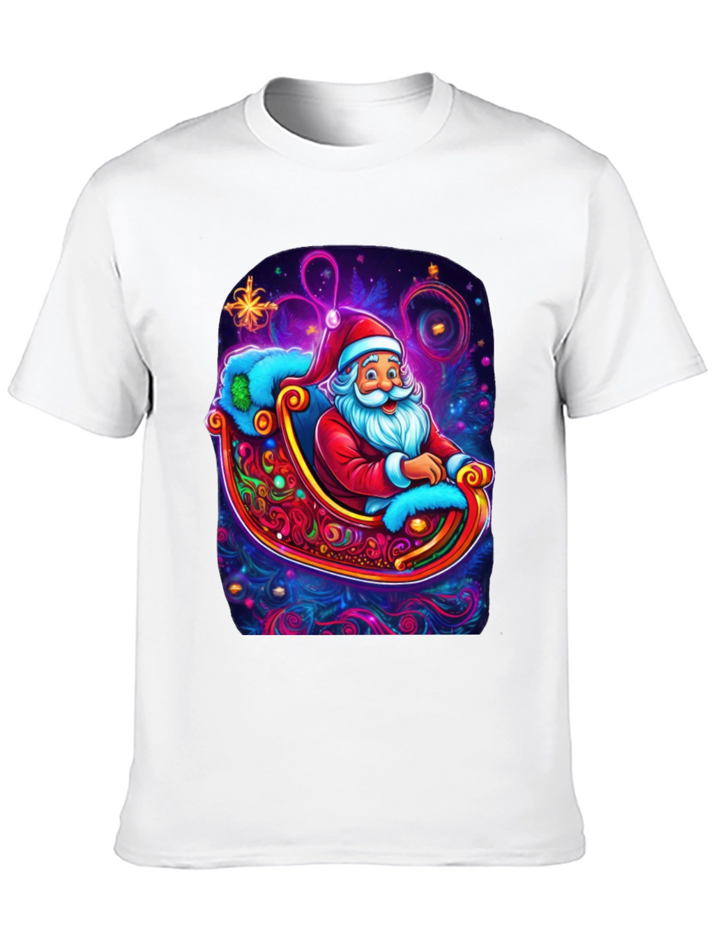 Santa Sleigh Graphic Tee - Holiday Cheer