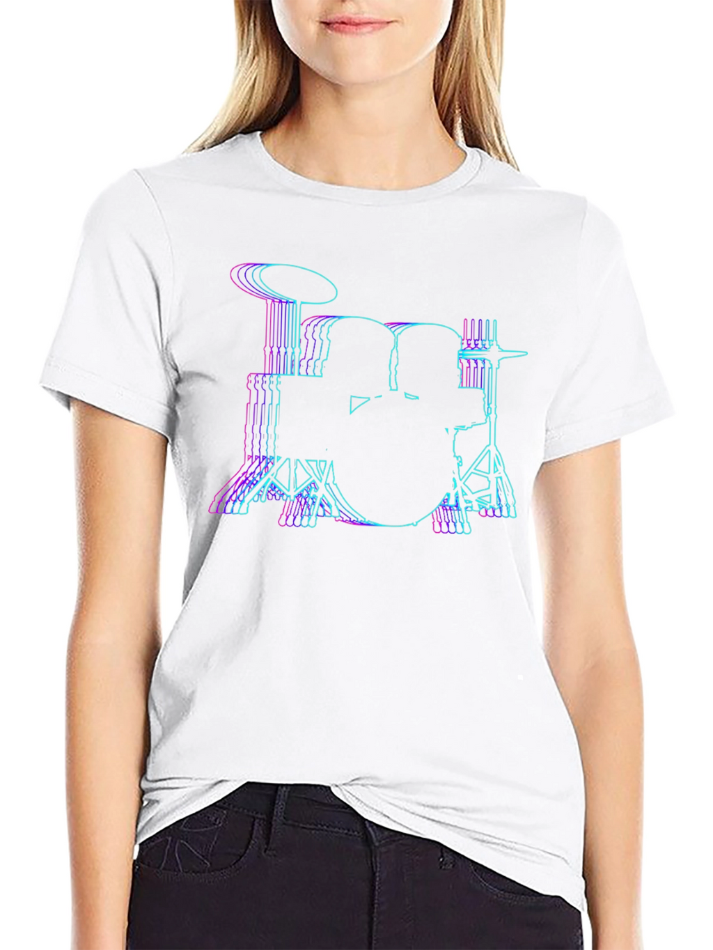 Vaporwave Drum Kit T-Shirt - Black