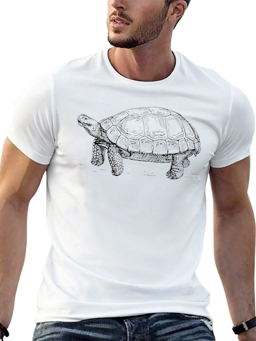 Turtle Graphic T-Shirt - Black