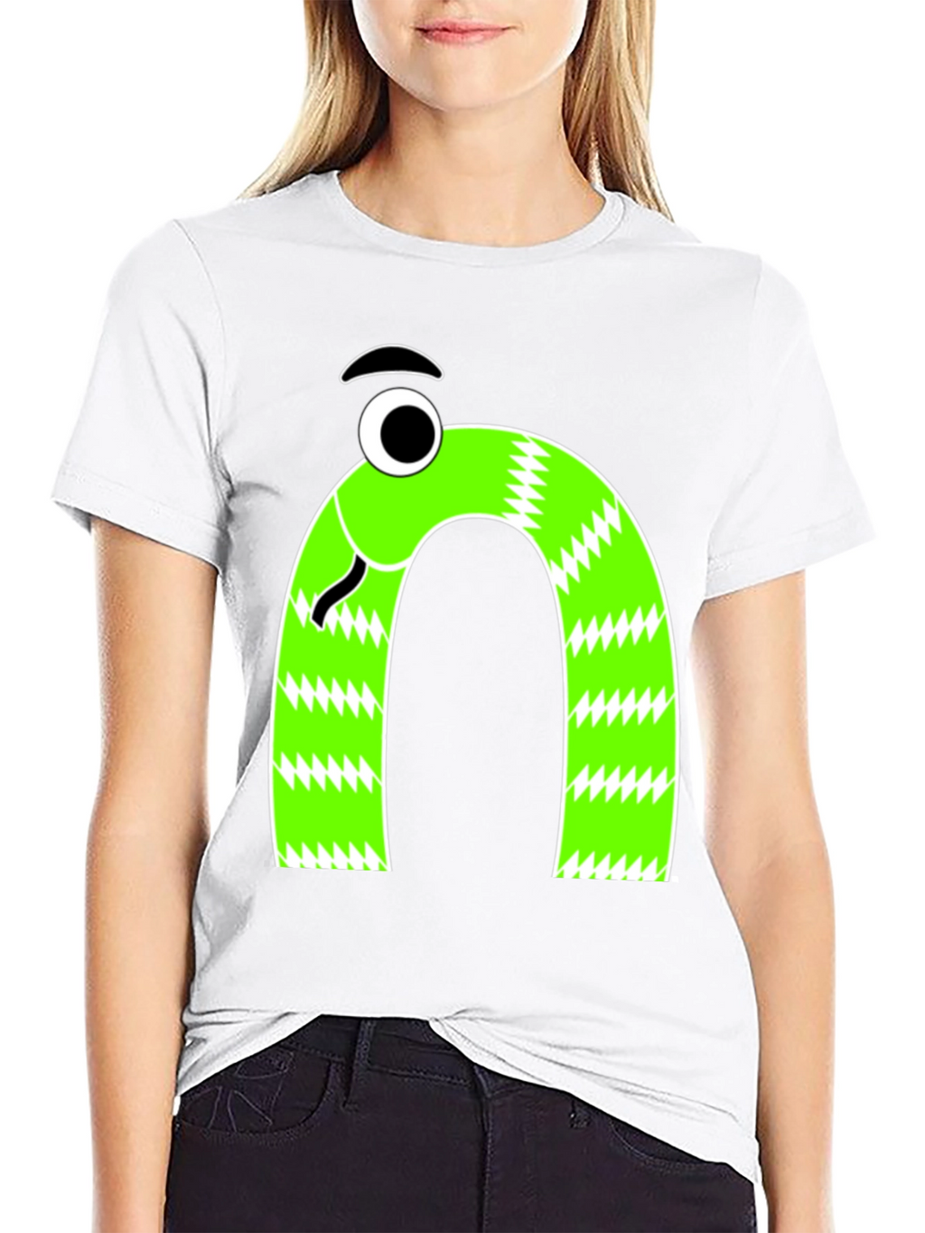Funny Snake Graphic Tee - Mens Black T-Shirt