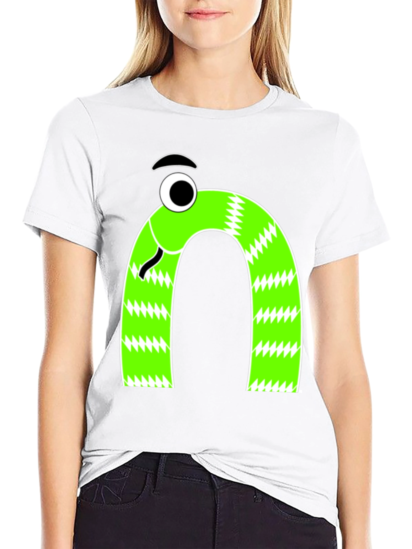 Funny Snake Graphic Tee - Mens Black T-Shirt