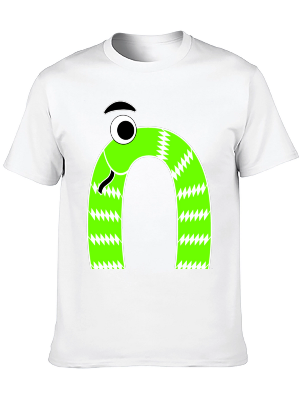 Funny Snake Graphic Tee - Mens Black T-Shirt