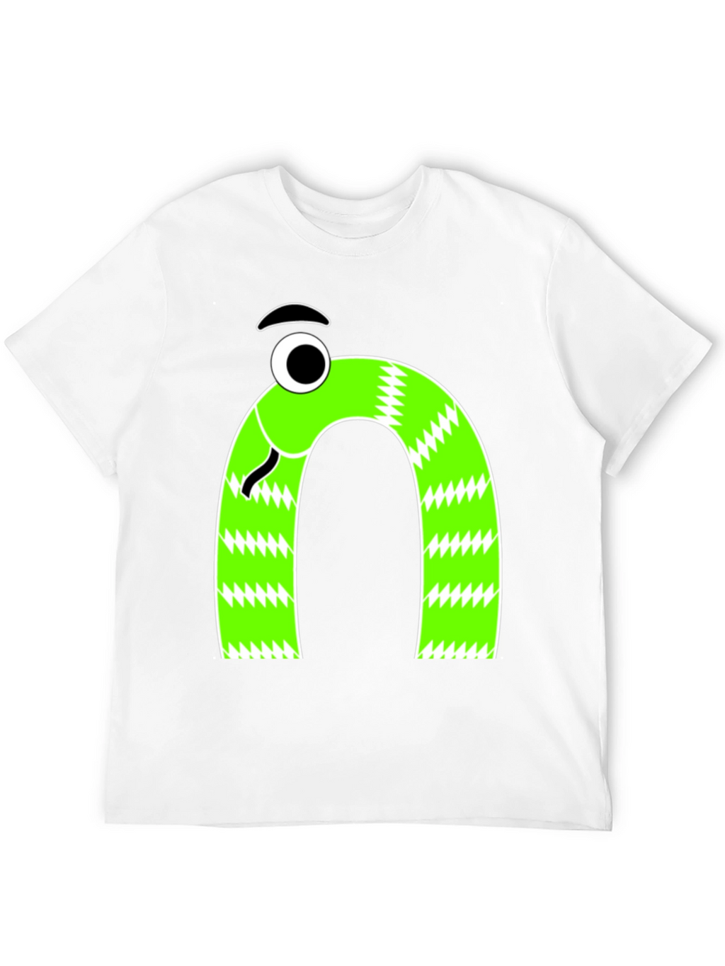 Funny Snake Graphic Tee - Mens Black T-Shirt