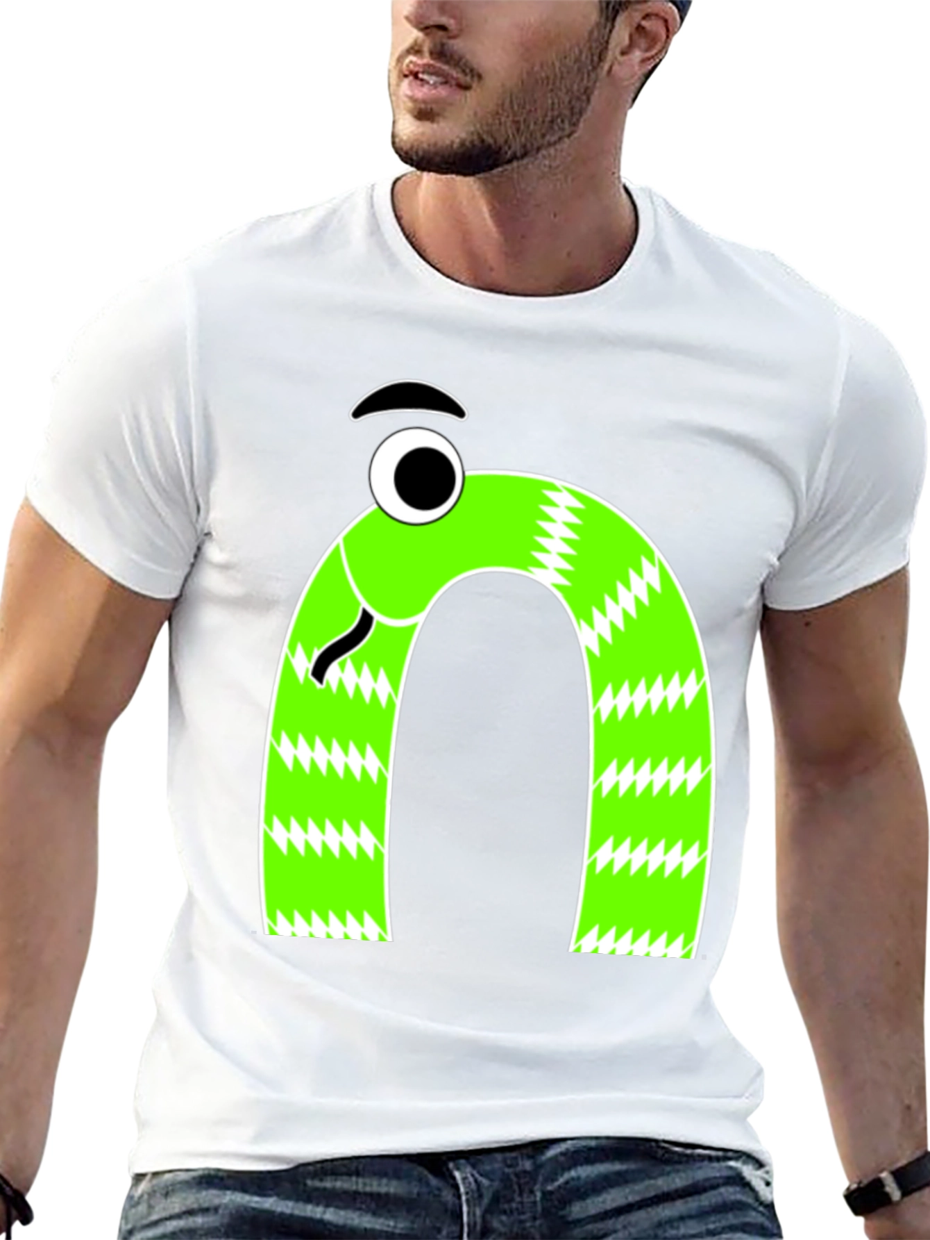 Funny Snake Graphic Tee - Mens Black T-Shirt