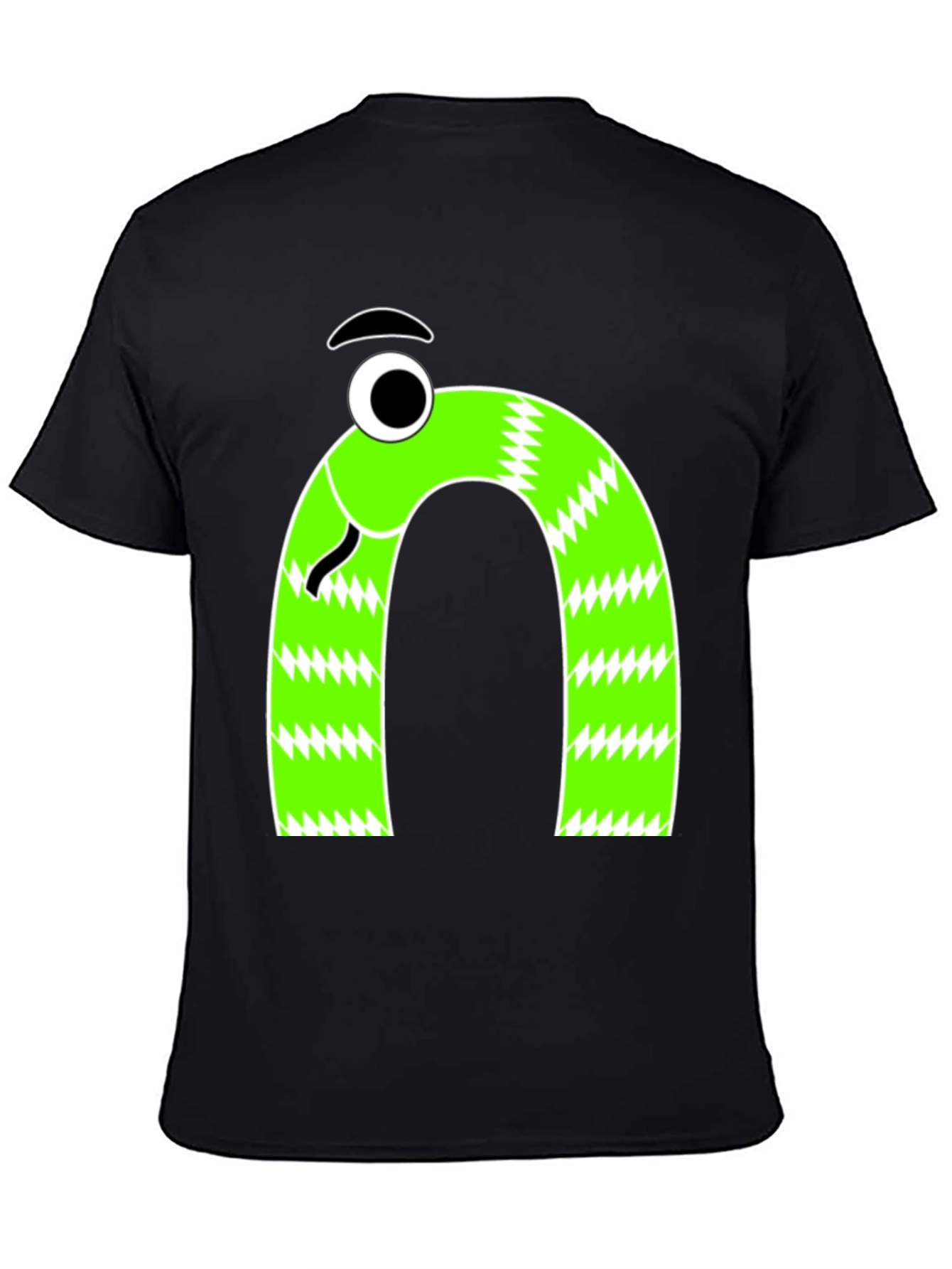 Funny Snake Graphic Tee - Mens Black T-Shirt