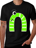 Funny Snake Graphic Tee - Mens Black T-Shirt
