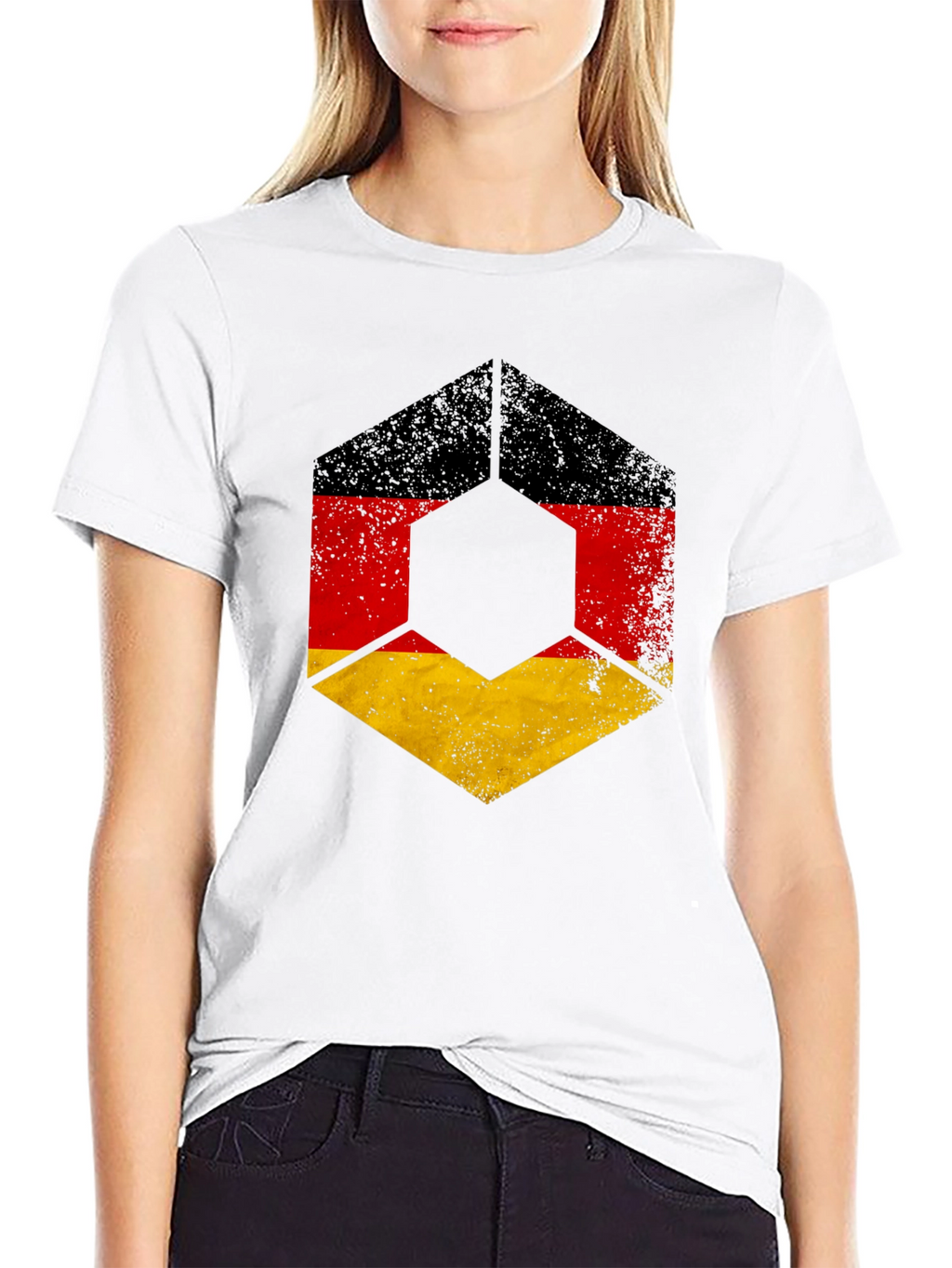 German Flag Distressed Graphic T-Shirt
