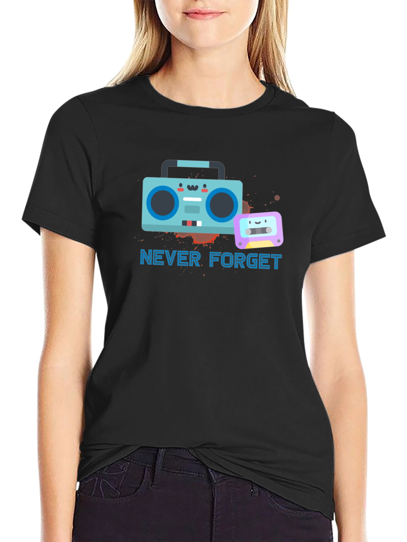 Retro Boombox Never Forget T-Shirt