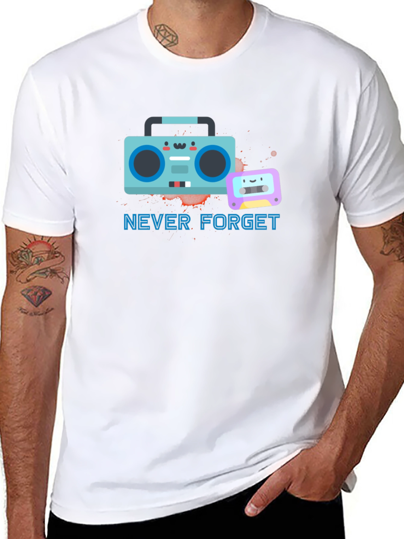 Retro Boombox Never Forget T-Shirt